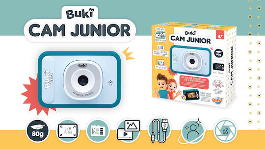 Buki Cam Junior Παιδική Φωτογραφική Μηχανή 40MP Μπλε