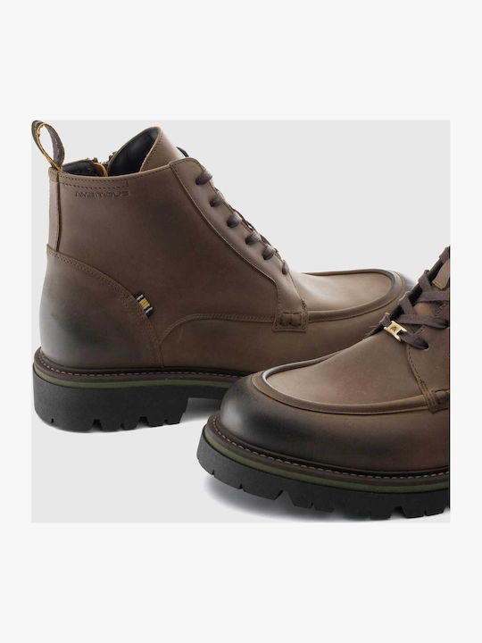 Leather Brown Men's Boots