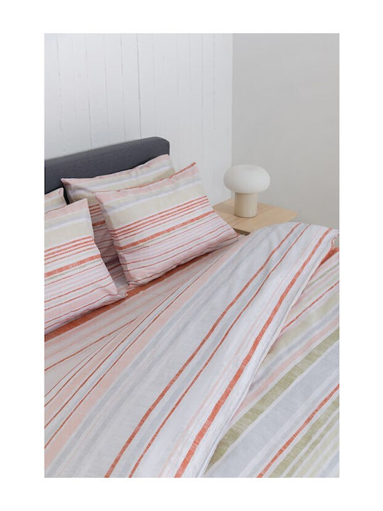 Naf Naf Vinson Red Duvet Cover Set 225x245cm Super King with 2 Pillowcases Summit