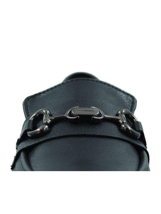 Leder Damen Mokassins in Schwarz Farbe