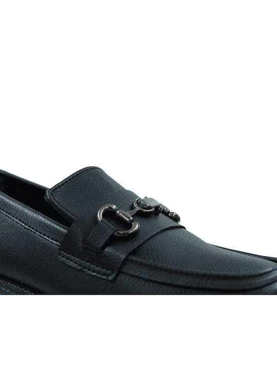 Leder Damen Mokassins in Schwarz Farbe