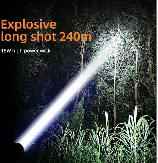 Supfire Lanternă cu Bliț LED Reîncărcabilă IP43 cu Luminozitate Maximă 2700 Lumen