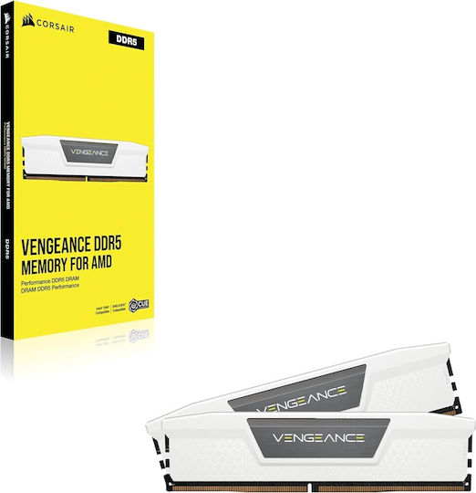 Corsair Vengeance White DDR5 32GB RAM with 2x16GB Modules and