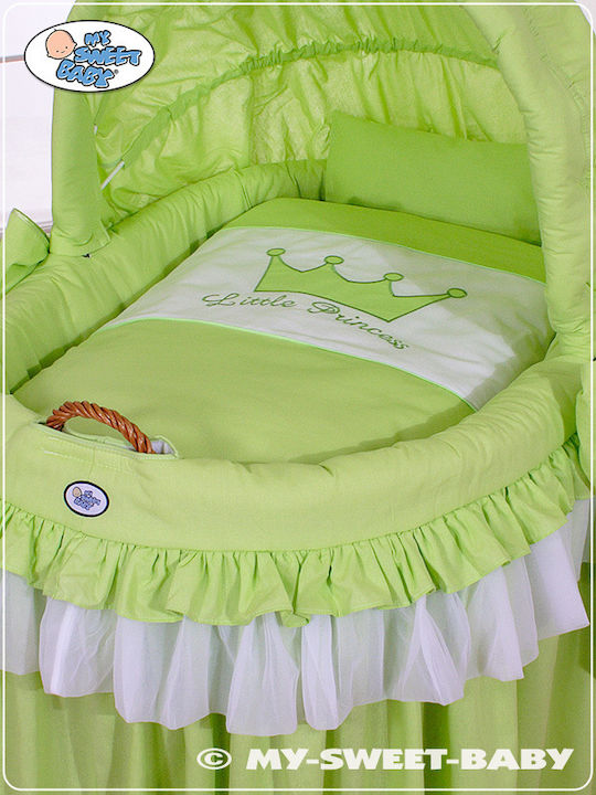 My Sweet Baby Coș de Moș cuțit din lemn cu suport Verde