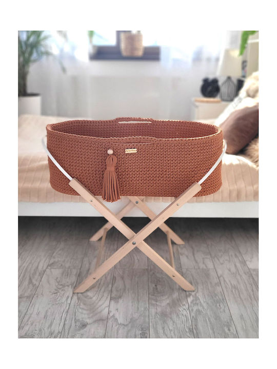 My Sweet Baby Moses Basket with Stand Orange