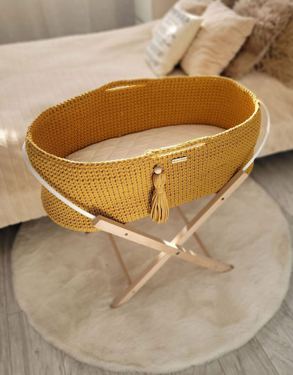 My Sweet Baby Moses Basket with Stand Yellow