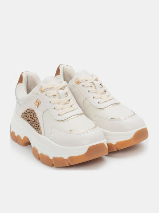 Γυναικεία Flatforms Sneakers Μπεζ
