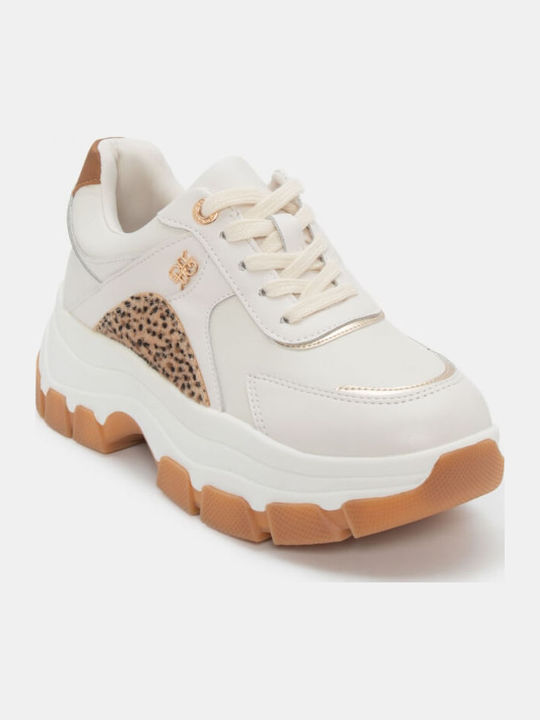 Γυναικεία Flatforms Sneakers Μπεζ