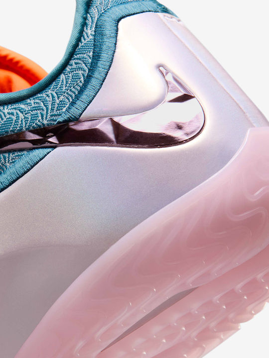 LeBron 23 Low Basketball Shoes Smokey Blue / Lightning / Total Orange / Multicolor