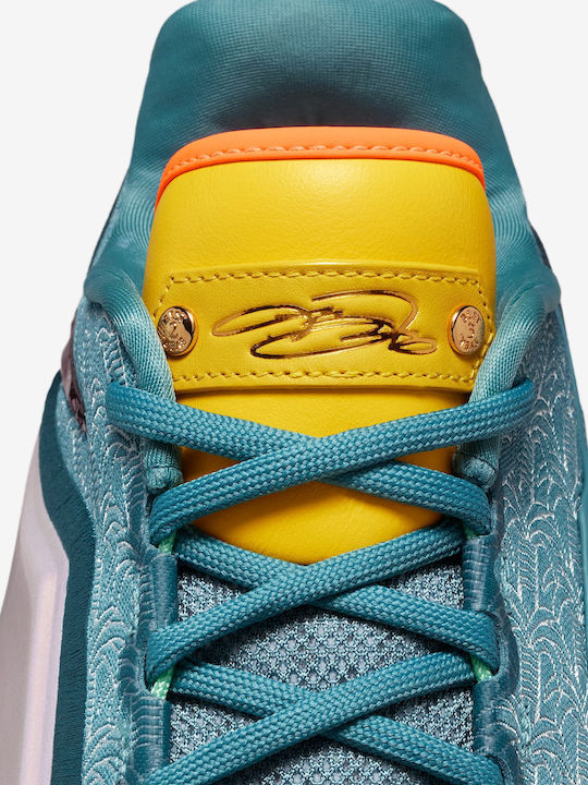 LeBron 23 Low Basketball Shoes Smokey Blue / Lightning / Total Orange / Multicolor