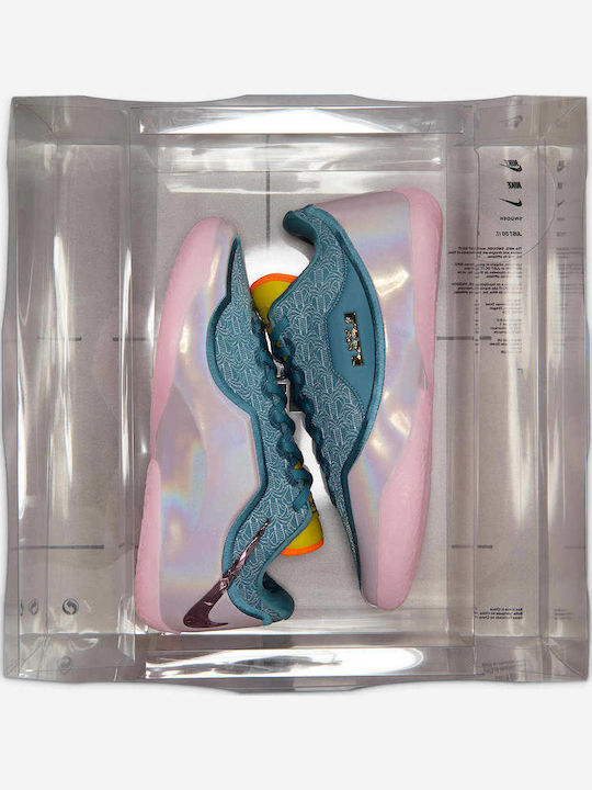 LeBron 23 Low Basketball Shoes Smokey Blue / Lightning / Total Orange / Multicolor