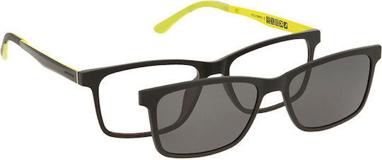 Solano Cl 90193e Men's Eyeglass Frames Polarized Clip-on Plastic Black 52 Mm