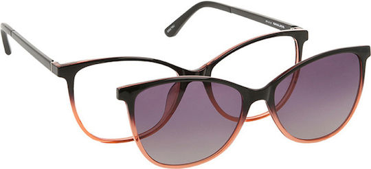 Solano Cl 90190a Women's Eyeglasses Polarized Clip-on Plastic Pink 54 Mm