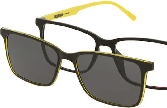 Rame ochelari pentru bărbați Solano Cl 90212d Prindere din plastic negru 55 mm