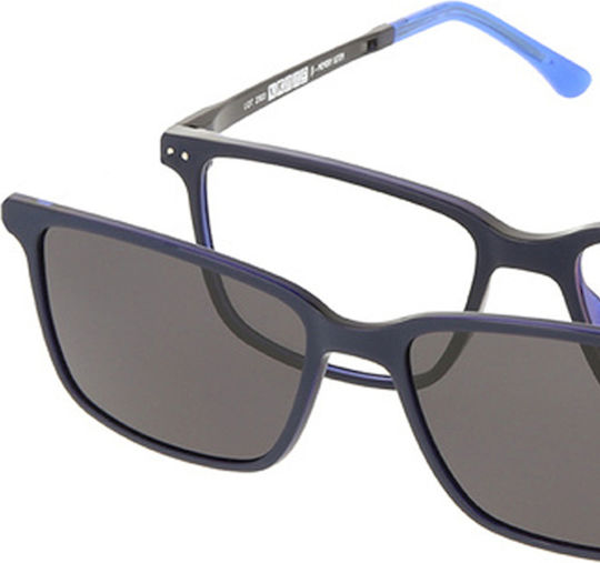 Solano Cl 90181d Men's Prescription Eyeglass Frame Polarized Clip-On Plastic Blue 55 Mm