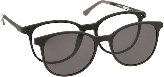 Solano Cl 90180a Herren Brillengestell Polarisiert Clip-On Kunststoff Schwarz 52 Mm