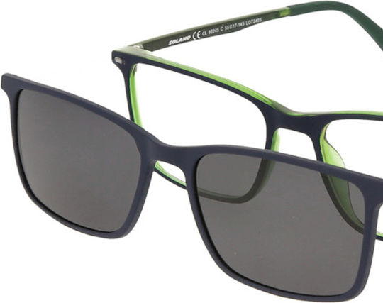 Ramă Ochelari Solano Cl 90245c Pentru Bărbați Cu Prescripție Din Plastic Negru 55 Mm