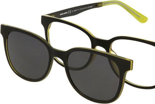 Solano Cl 50047c Black Plastic Prescription Glasses Polarized Clip-on Boys 47 Mm