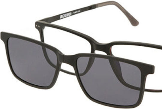 Solano Cl 90211a Herren Brillengestell Polarisiert Clip-On Kunststoff Schwarz 55 Mm