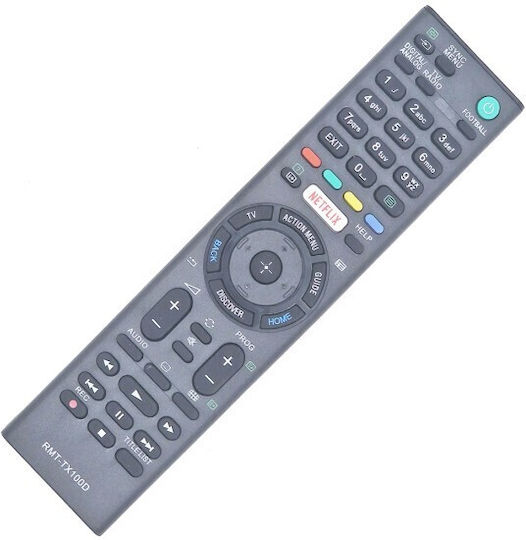 Hq Lxp100d Tv Remote Control Sony Bravia Rmt-tx100d Netflix Black
