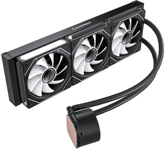 GameMax IceBurg 360 Digital AIO CPU Liquid Cooling With 3 120mm Fans And ARGB Lighting