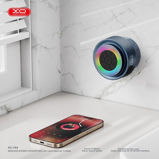 XO F64 Αδιάβροχο Ηχείο Bluetooth 5W με Διάρκεια Μπαταρίας έως 18 ώρες Γκρι
