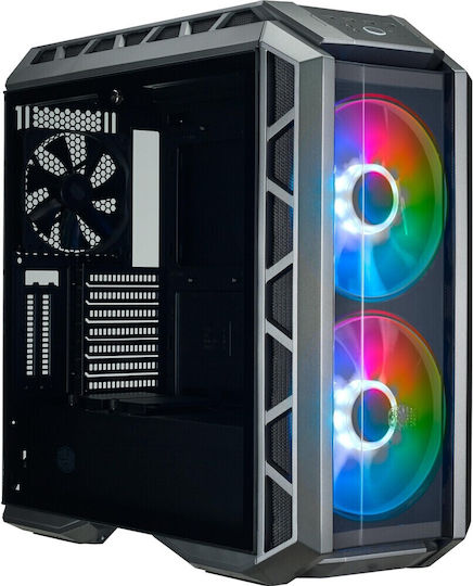 CoolerMaster Mastercase H500P Mesh ARGB Гейминг Midi Tower Компютърна кутия със странично прозорче Сив