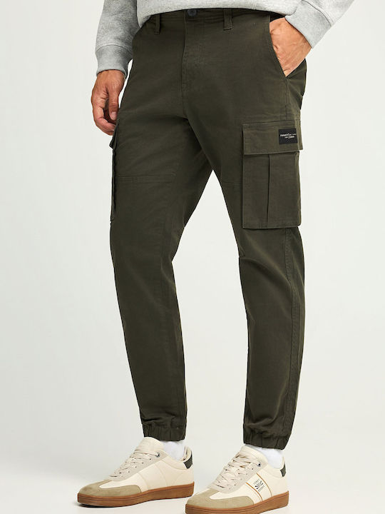 Trousers Cargo in Regular Fit Forest Night