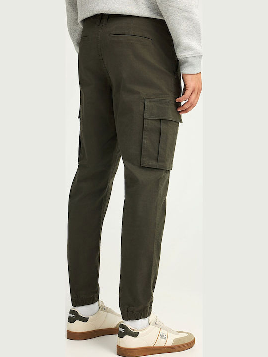 Trousers Cargo in Regular Fit Forest Night