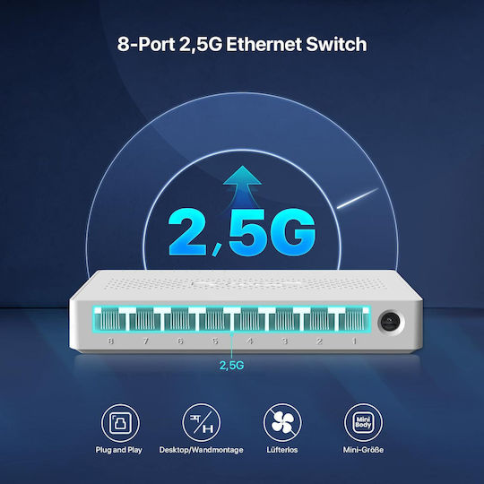 Tenda SE108 L2 Switch με 8 Θύρες Ethernet