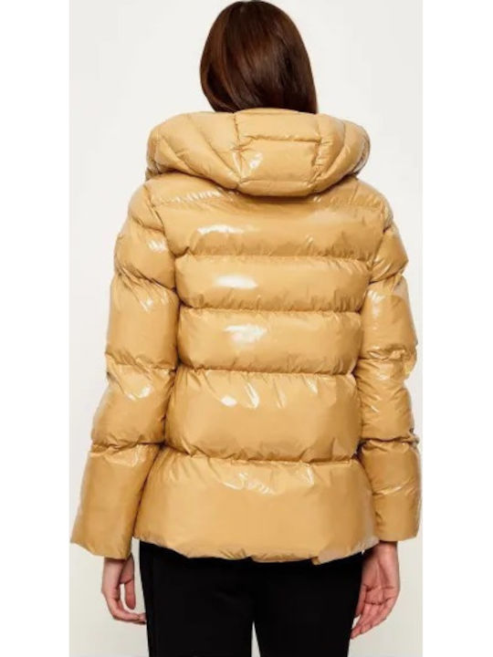 Eleodoro Caban Women's Short Lifestyle Jacket for Winter Caramelo