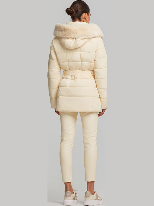 Women's Lifestyle Jacket for Winter with Detachable Hood Butter
