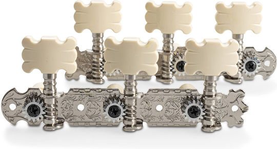 Gewa Chei De Acordare Pentru Chitară Clasică Fire&Stone Classical Guitar Tuning Machines Chrome Butoane Fluture Chrome