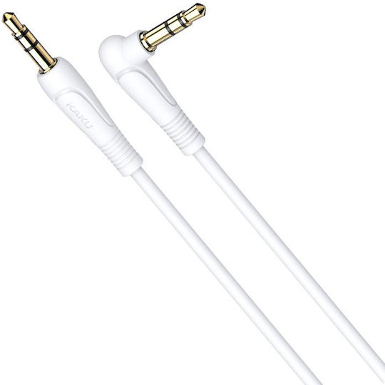 KAL Electronics Καλώδιο Ήχου 3.5mm male - 3.5mm male Μαύρο 1m KSC-521/WHITE