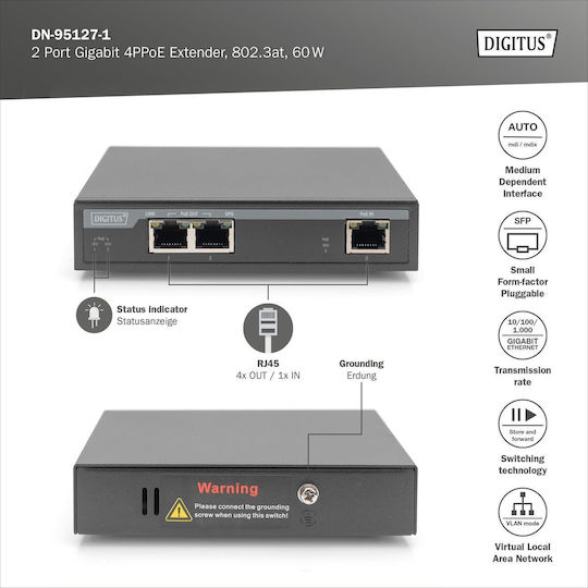 Digitus DN-95127-1 PoE+ Wiederholer