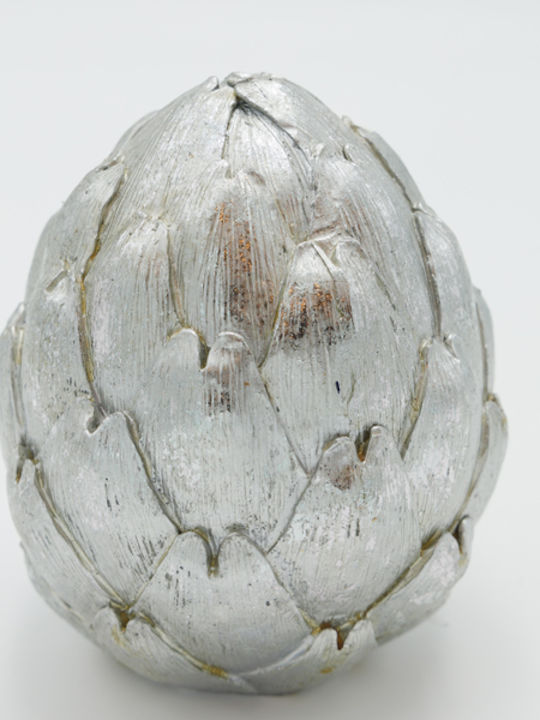 Estheti Artichoke Polyresin Silver 14.5x9.5cm 2 Pieces