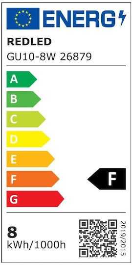 Redled Λάμπα LED 8W για Ντουί GU10 Φυσικό Λευκό