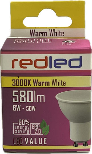 Redled LED Bulb 6W for Socket GU10 Warm White