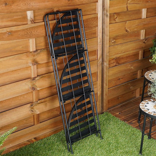 Koopman Suport pentru ghiveci Metal Negru 42bucx30bucx90buccm.