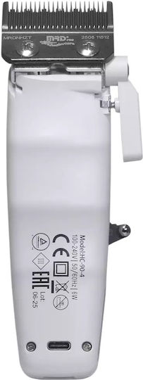 MRD Pro Smart Brain Επαγγελματική Επαναφορτιζόμενη Κουρευτική Μηχανή Λευκή HC-90-4