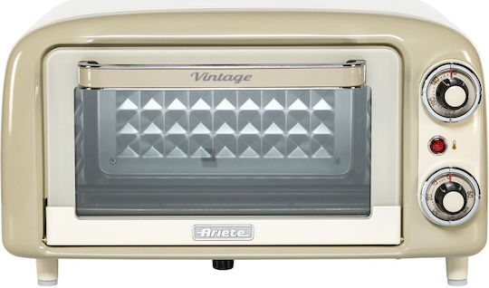 Ariete Oven Ηλεκτρικό Φουρνάκι 10lt Χωρίς Εστίες Μπεζ
