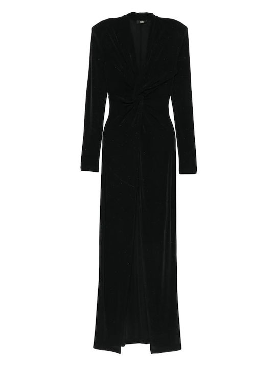 Maxi Dress for Wedding - Christening Velvet Black