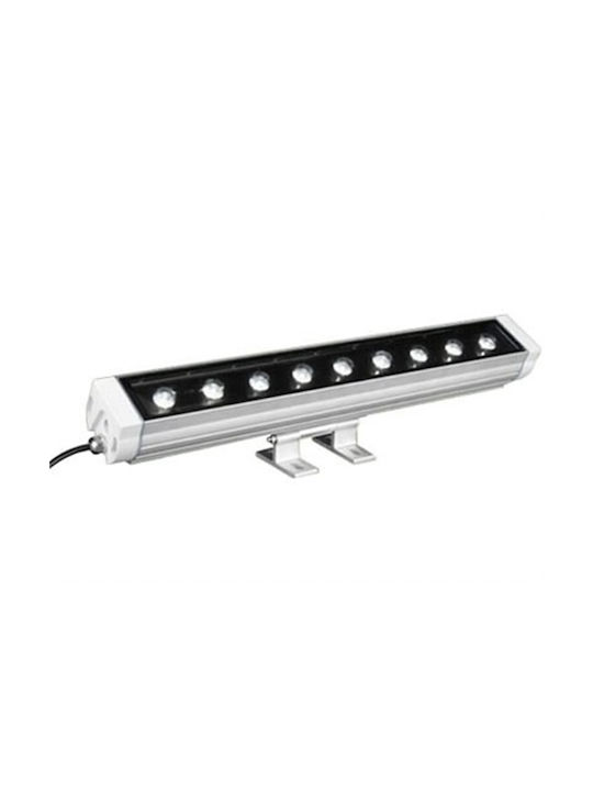 Optonica Außenstehlampe LED Wall Washer 9W mit Kaltweißem Licht IP65 Silber