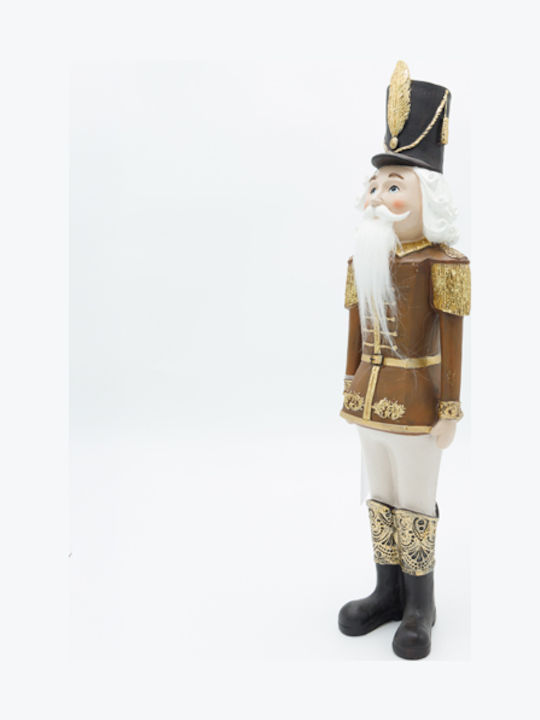 Weihnachts-Nussknacker Braun aus Polyresin Höhe 41.5cm.