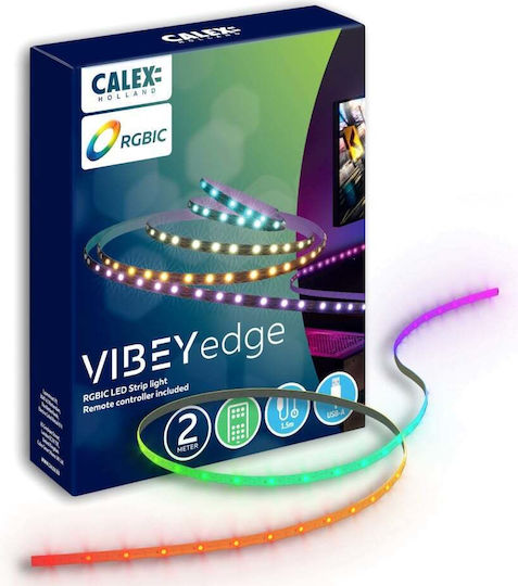 Calex Bandă LED Pentru televizor USB 5V Bianco reglabil Lumină 2m cu Sursă de alimentare & Telecomandă