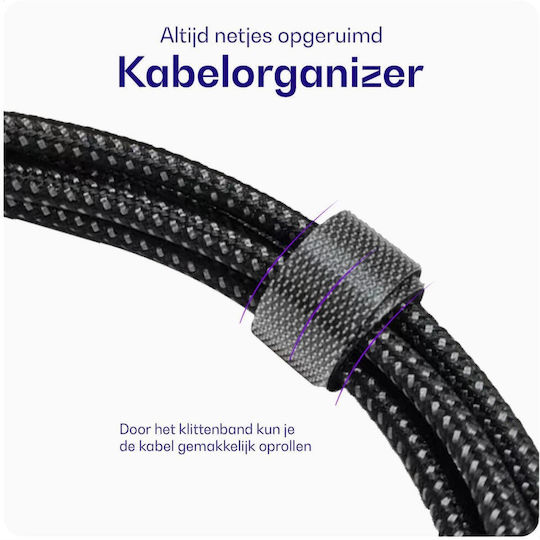 Buddi Flex USB-C la MicroUSB Negru 1m