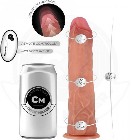 Cock Miller Realistic Vibrator with Remote Control 19.5cm Flesh