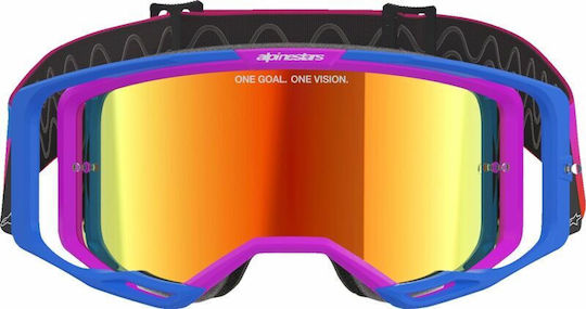 Alpinestars Goggles Vision 8 Mirrored Lens Foam Motocross Goggles Does Not Accept Tear Off