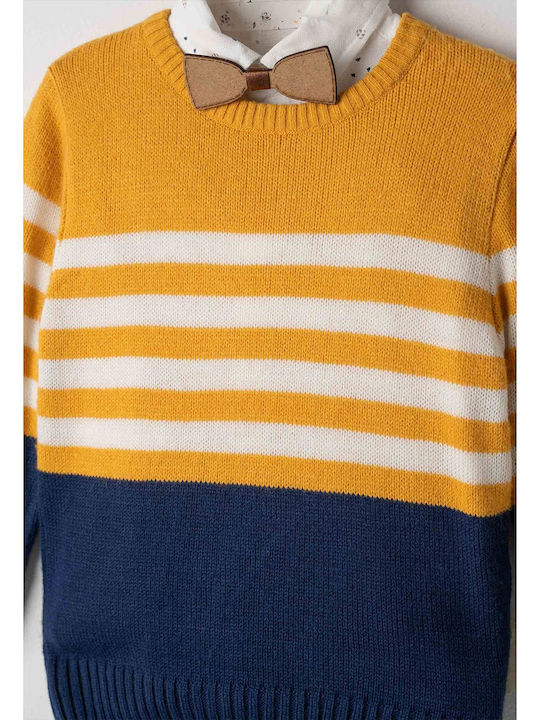 Комплект Зима 5бр Mustard-dark blue