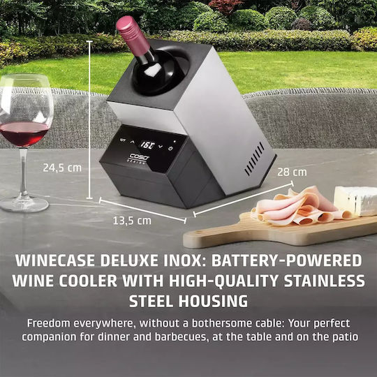 Охладител за Вино 1 Бутилка Caso Germany Winecase Deluxe Неръждаема Стомана